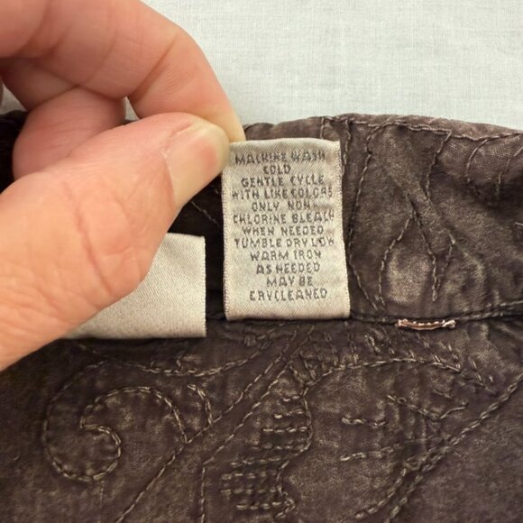 Chico’s Women’s Brown Floral Embroidered Button Front Jacket Size 2- Large - Picture 7 of 13